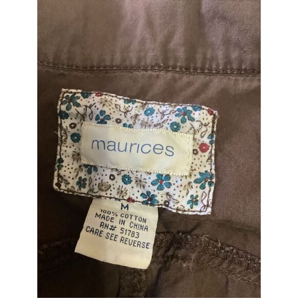 Vintage Maurices Button Down Cap Sleeve Shirt Size: M - Picture 7 of 8